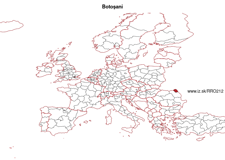 map of Botoşani RO212