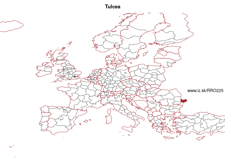 map of Tulcea RO225
