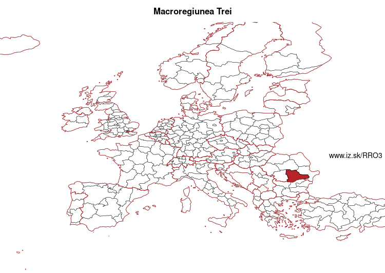 map of Macroregiunea Trei RO3