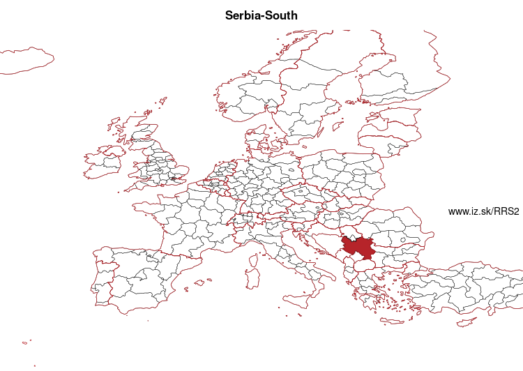 map of Southern Serbia RS2