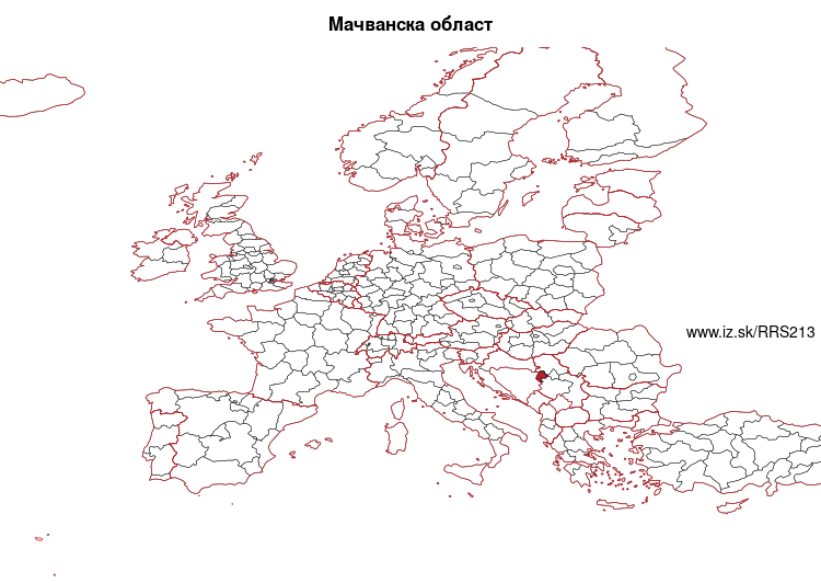 map of Мачванска област RS213