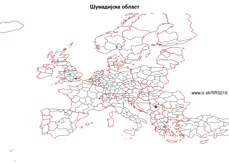 map of Шумадијска област RS218