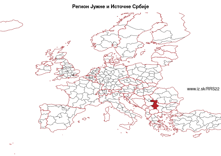 map of Регион Јужне и Источне Србије RS22