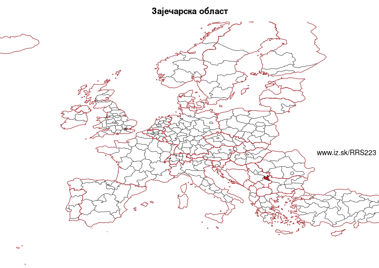 map of Зајечарска област RS223