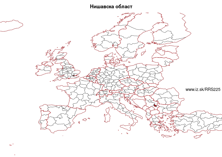 map of Нишавска област RS225