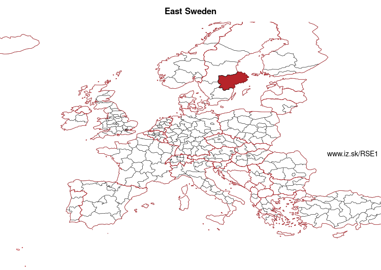 map of East Sweden SE1
