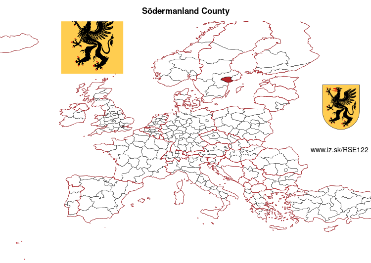 map of Södermanland County SE122