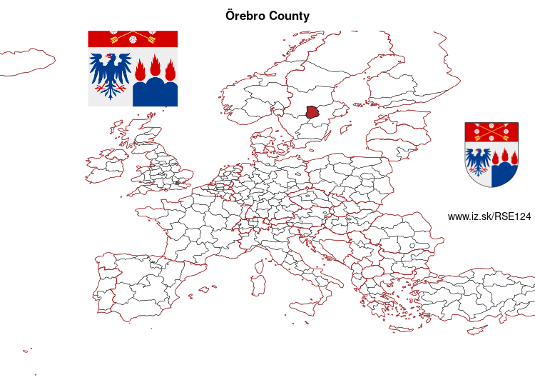 map of Örebro County SE124