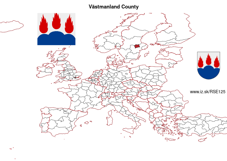 map of Västmanland County SE125