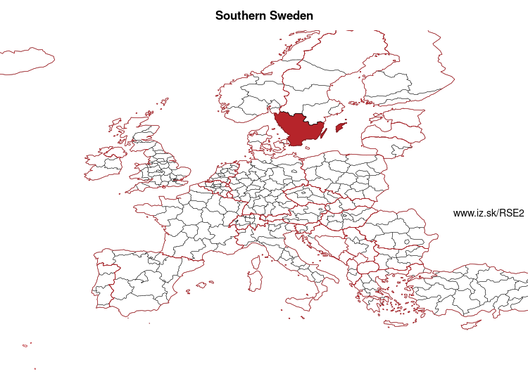 map of Southern Sweden SE2