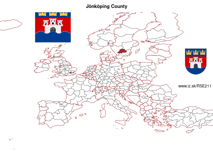 map of Jönköping County SE211