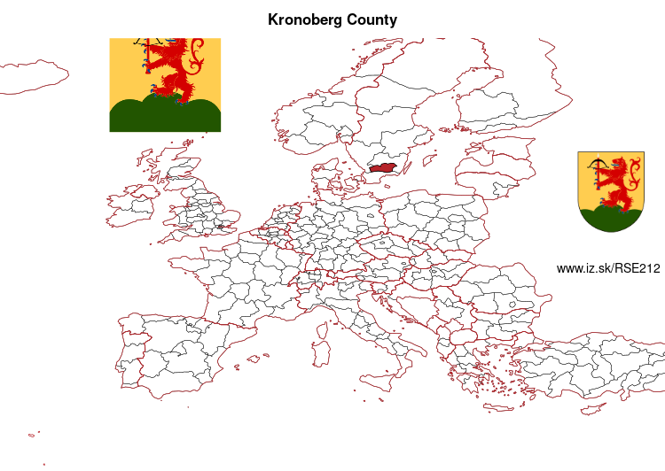 map of Kronoberg county SE212