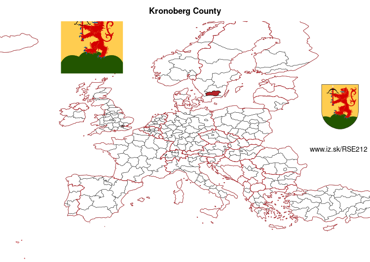 map of Kronoberg County SE212