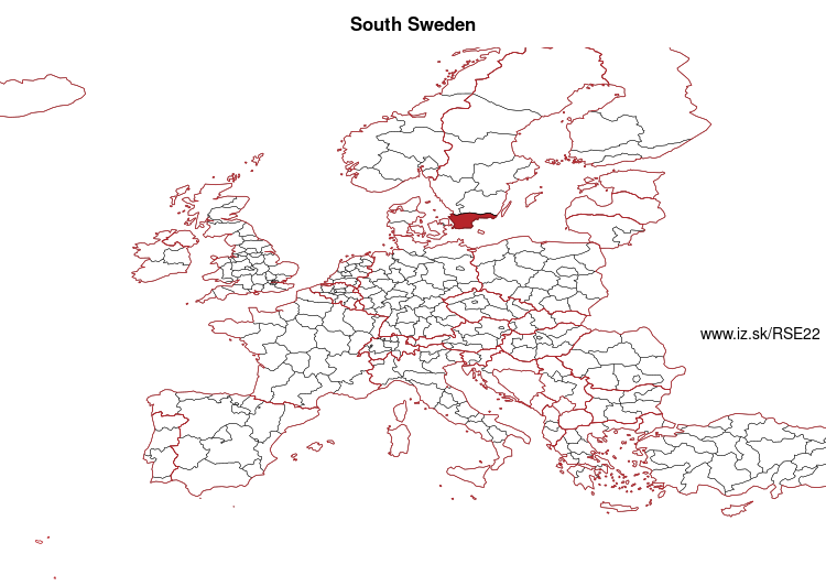 map of South Sweden SE22