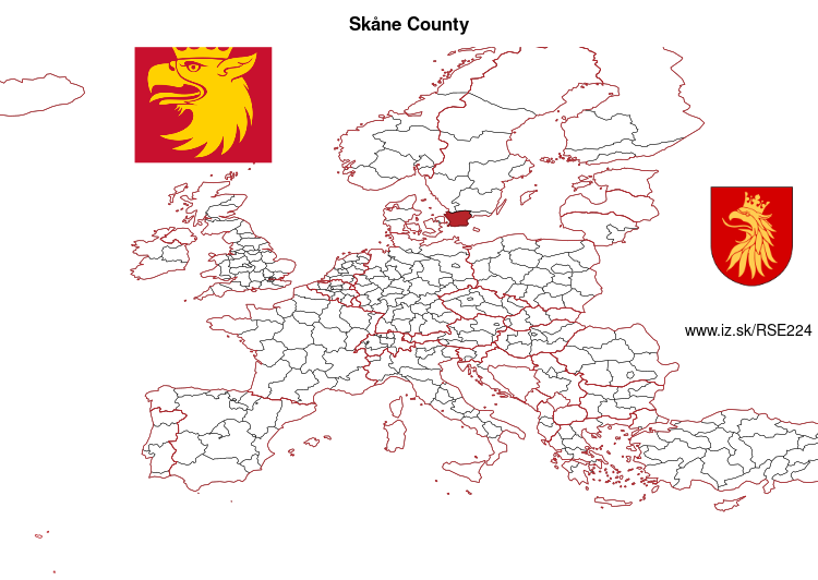 map of Skåne County SE224