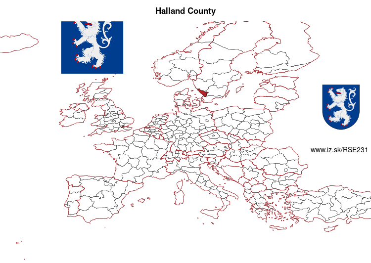 map of Halland County SE231