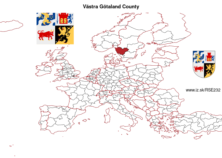 map of Västra Götaland County SE232