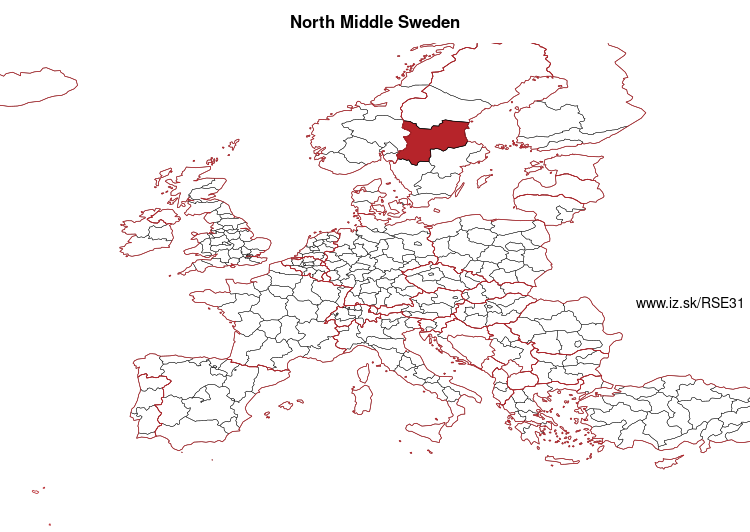 map of North Middle Sweden SE31