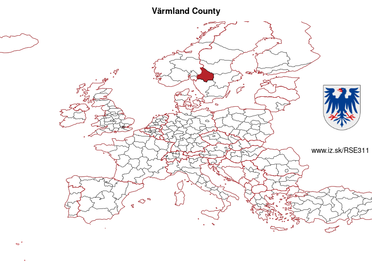 map of Värmland County SE311