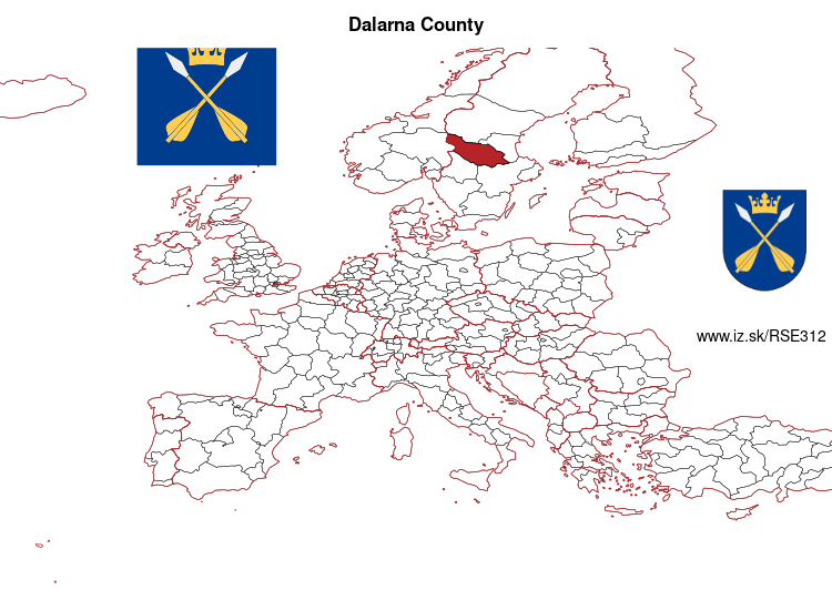 map of Dalarna County SE312