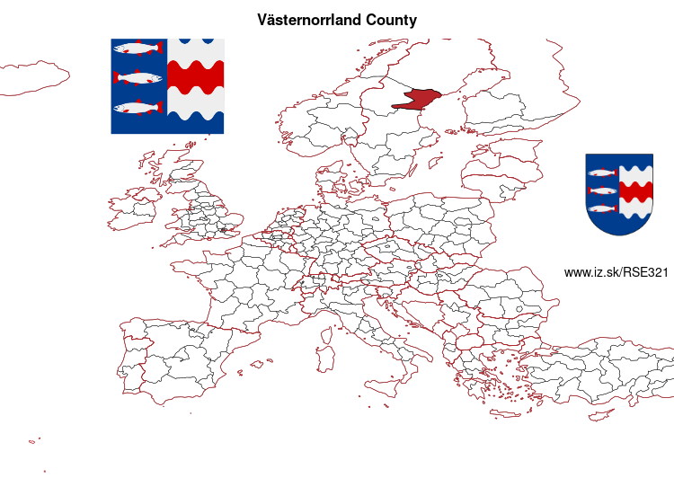 map of Västernorrland County SE321