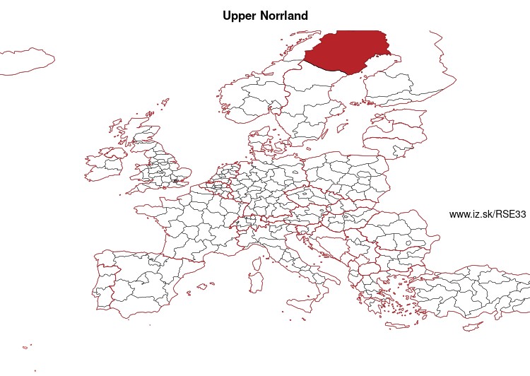 map of Upper Norrland SE33