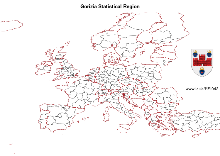 map of Gorizia Statistical Region SI043