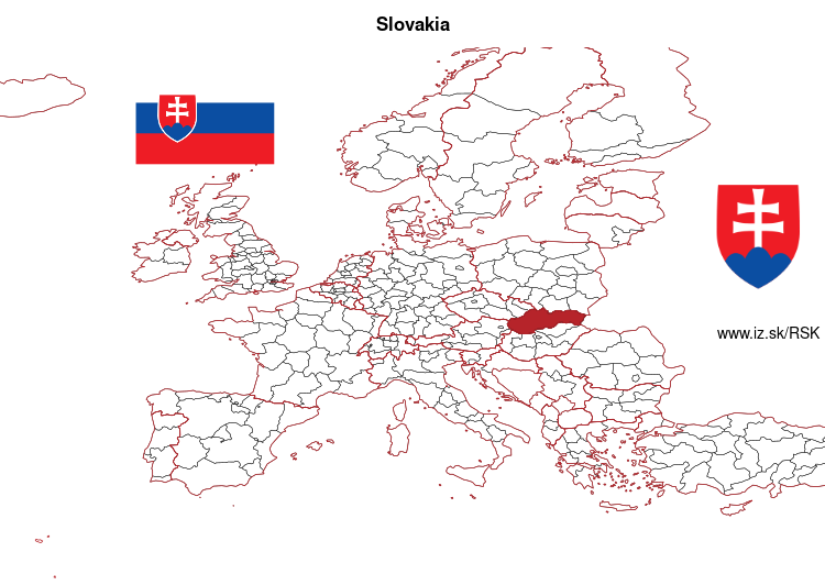 map of SLOVENSKO SK