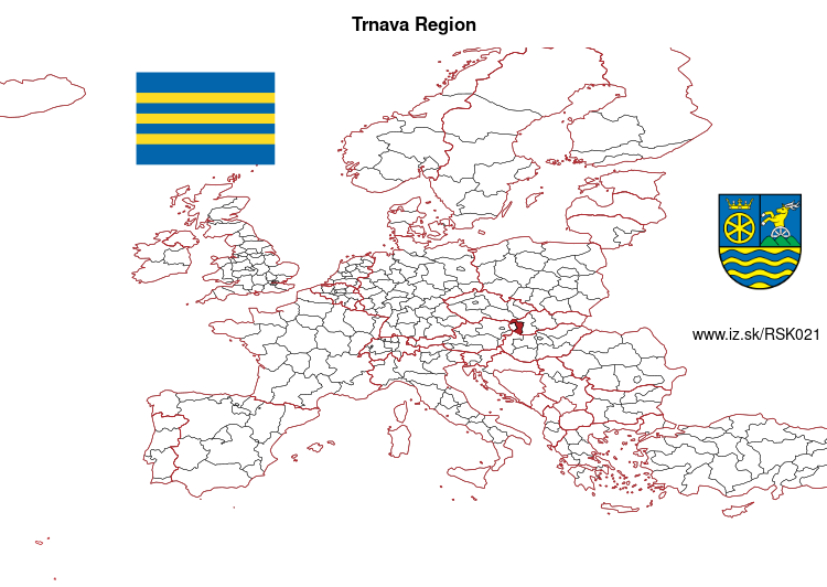 map of Trnava Region SK021