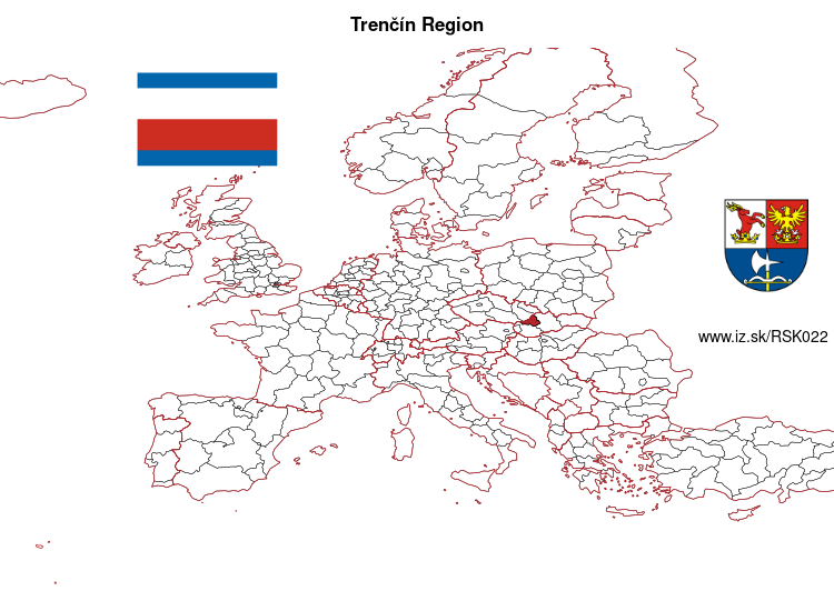 map of Trenčín Region SK022