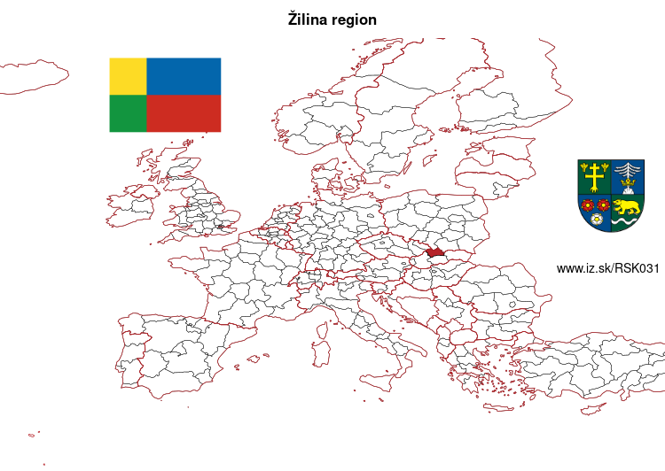 map of Žilina region SK031