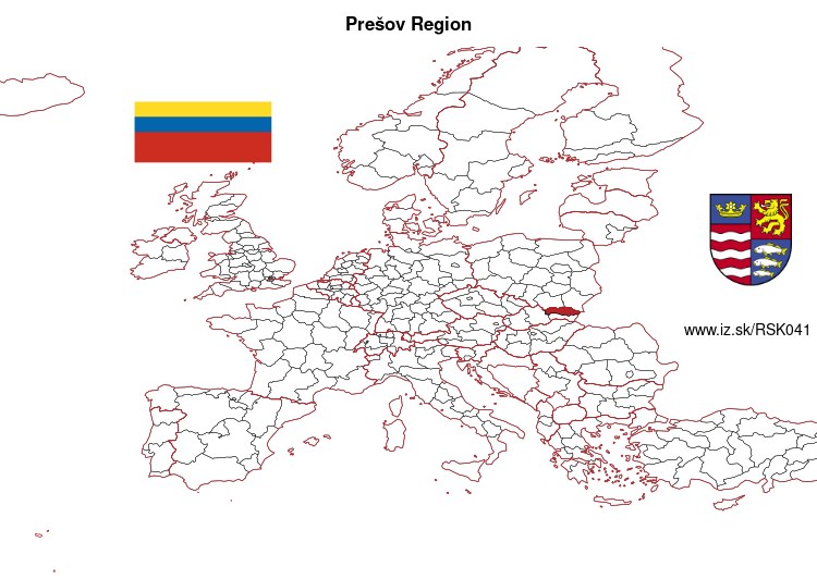 map of Prešov Region SK041