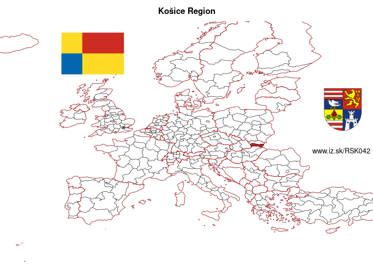 map of Košice Region SK042