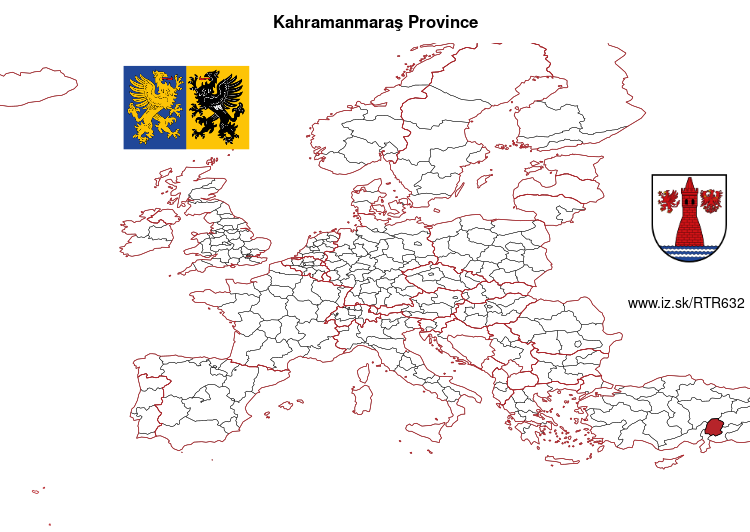 map of Kahramanmaraş Province TR632