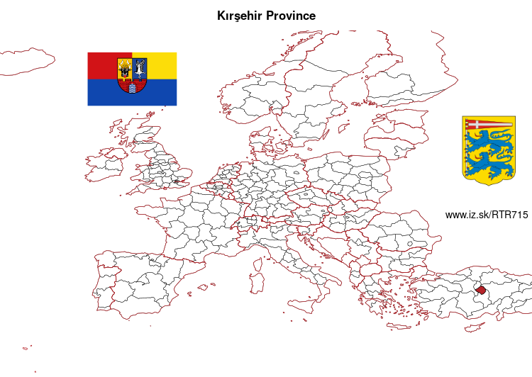 map of Kırşehir Province TR715