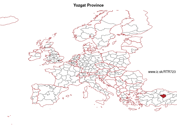 map of Yozgat Province TR723