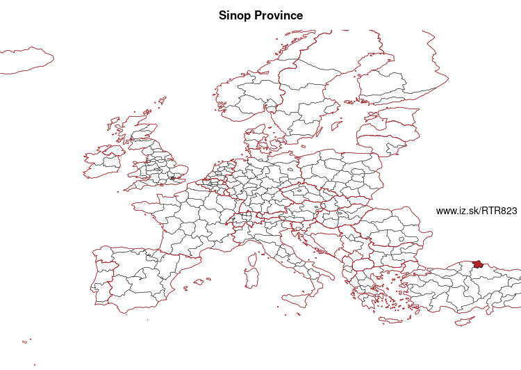 map of Sinop Province TR823