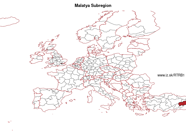 map of Malatya Subregion TRB1