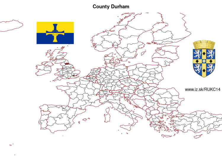 map of County Durham UKC14