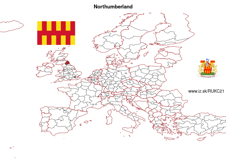 map of Northumberland UKC21