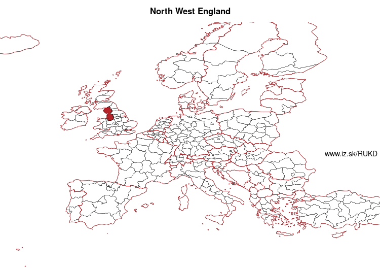 map of North West England UKD