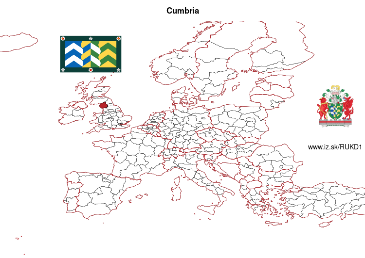 map of Cumbria UKD1