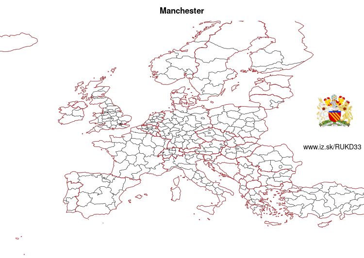 map of Manchester UKD33