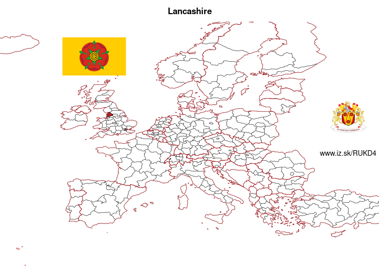 map of Lancashire UKD4