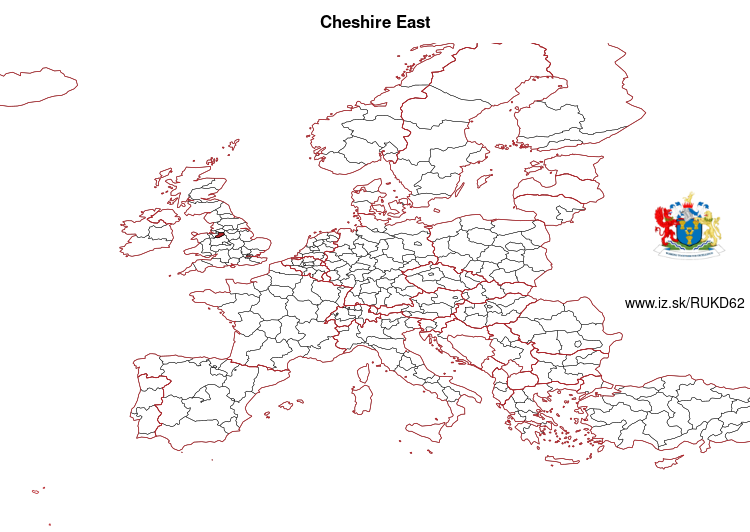 map of Cheshire East UKD62