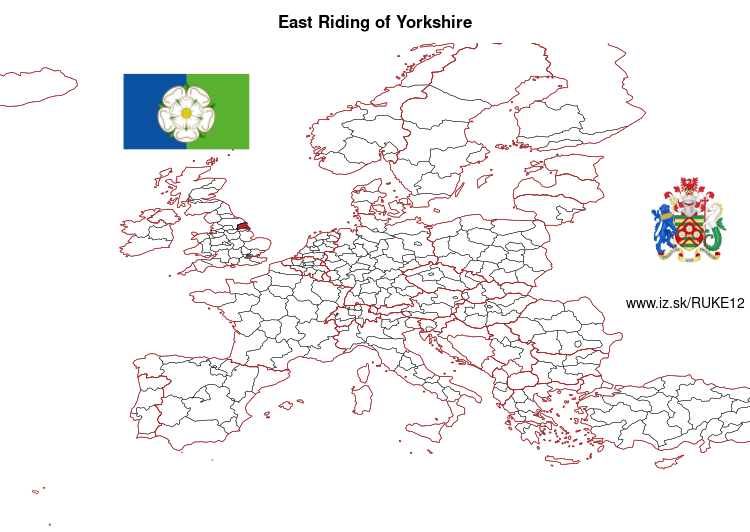 map of East Riding of Yorkshire UKE12