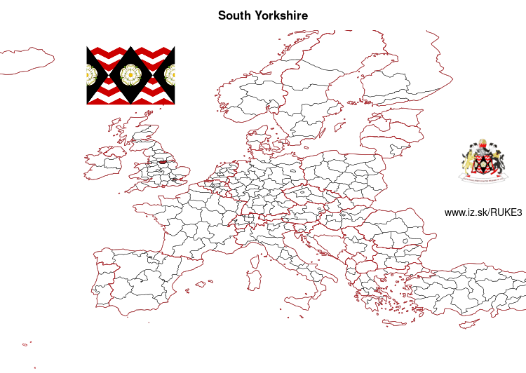 map of South Yorkshire UKE3