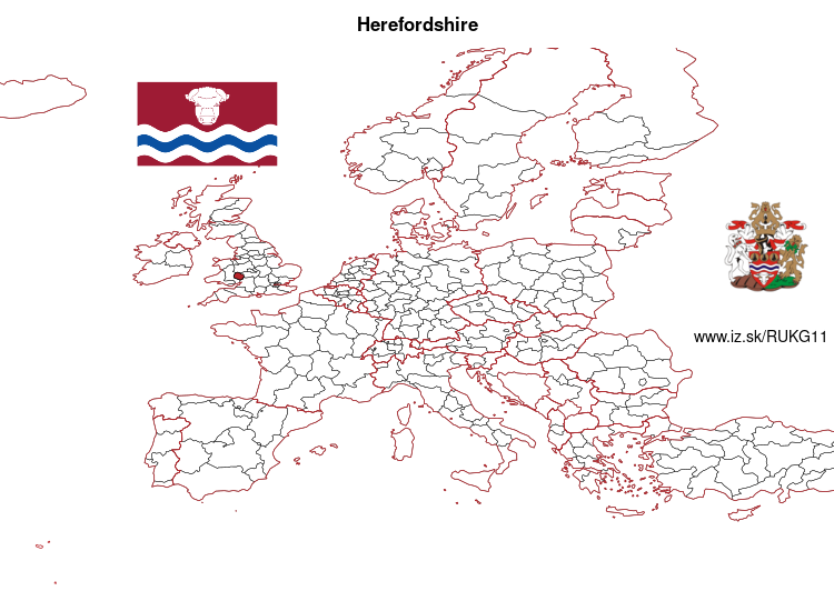 map of Herefordshire UKG11