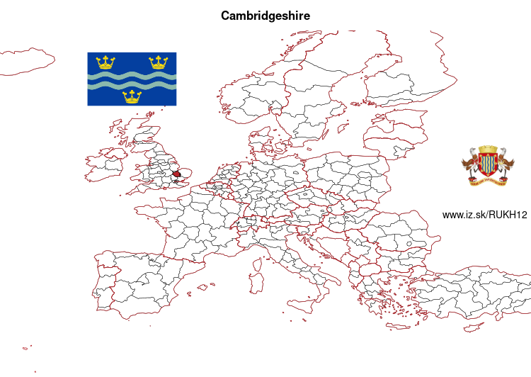 map of Cambridgeshire UKH12