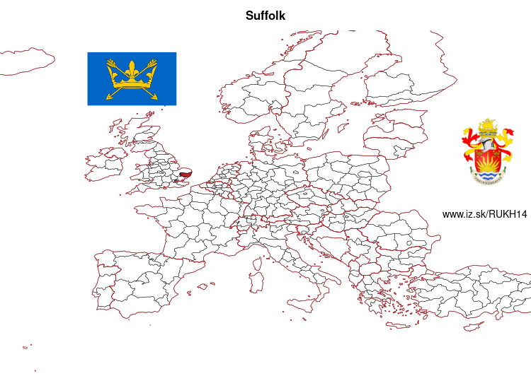 map of Suffolk UKH14